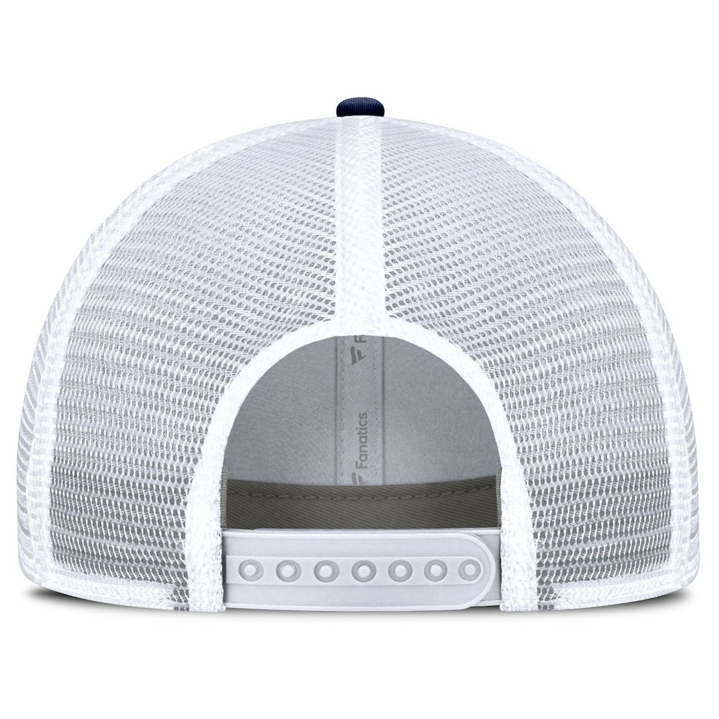 Dallas Cowboys Fundamentals Flawless Stripe Trucker Adjustable Hat - White/Navy - Fanatics