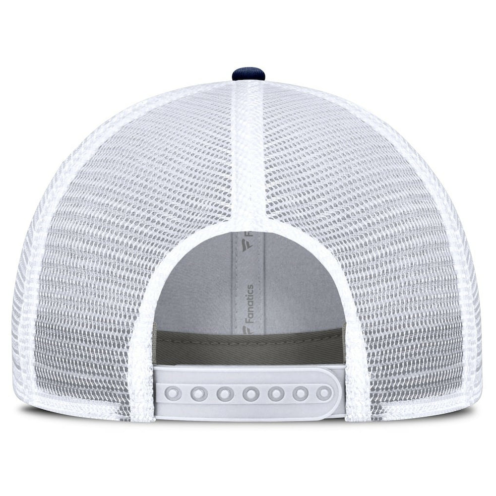 Dallas Cowboys Fundamentals Flawless Stripe Trucker Adjustable Hat - White/Navy - Fanatics