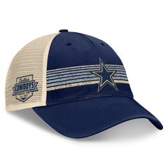 Dallas Cowboys Fundamentals Stripes Trucker Adjustable Hat - Navy/Natural - Fanatics