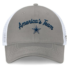 Dallas Cowboys Women's Fundamentals Slogan Trucker Adjustable Hat - Gray/White - Fanatics