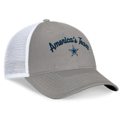 Dallas Cowboys Women's Fundamentals Slogan Trucker Adjustable Hat - Gray/White - Fanatics