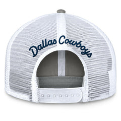Dallas Cowboys Women's Fundamentals Slogan Trucker Adjustable Hat - Gray/White - Fanatics