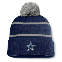 Dallas Cowboys Fundamentals Holding Cuffed Knit Hat with Pom - Navy - Fanatics