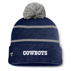 Dallas Cowboys Fundamentals Holding Cuffed Knit Hat with Pom - Navy - Fanatics