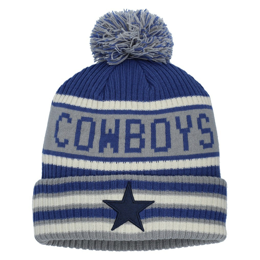 Dallas Cowboys Heritage Blindside Cuffed Knit Hat with Pom - Navy - Fanatics