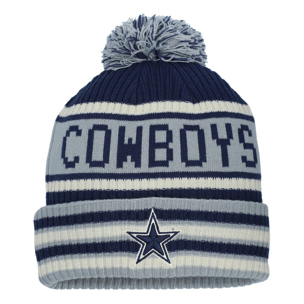 Dallas Cowboys Heritage Blindside Cuffed Knit Hat with Pom - Navy - Fanatics