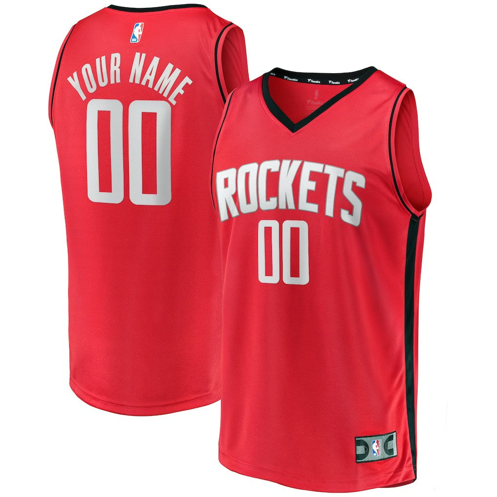 Fanatics Houston Rockets Youth Fast Break Custom Replica Jersey Icon Edition - Red