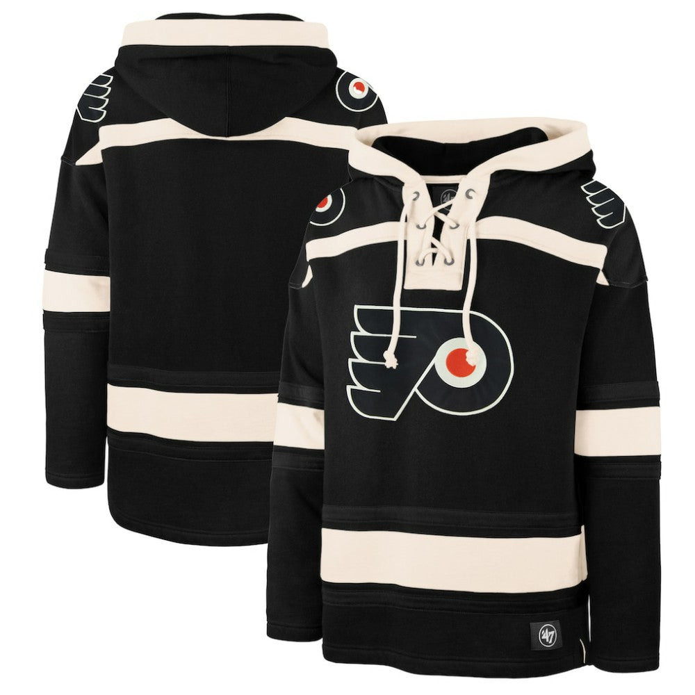 Philadelphia Flyers '47 Superior Lacer Hoodie - Black | 47 brand Lifestyle