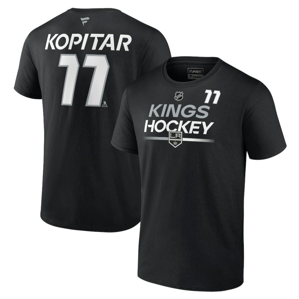 Anze Kopitar Los Angeles Kings Fanatics  Authentic Pro Prime Name & Number T-Shirt - Black | Fanatics Lifestyle