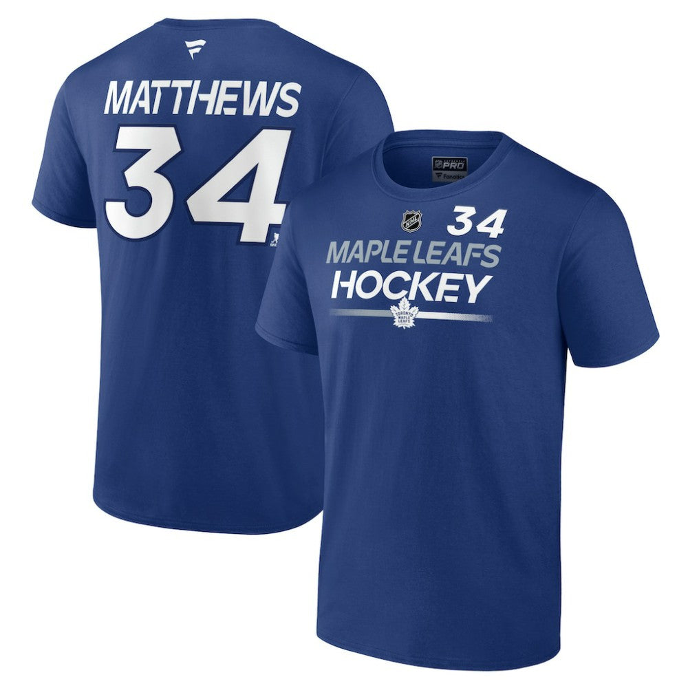 Auston Matthews Toronto Maple Leafs Fanatics  Authentic Pro Prime Name & Number T-Shirt - Blue | Fanatics Clearance