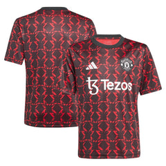 Adidas - Manchester United Youth 2024/25 Pre-Match Top - Black
