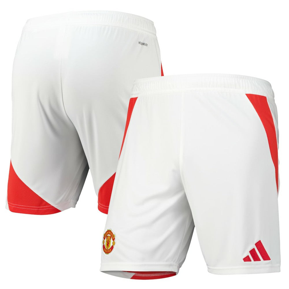 Adidas - Manchester United 2024/25 Home Replica AEROREADY Shorts - White