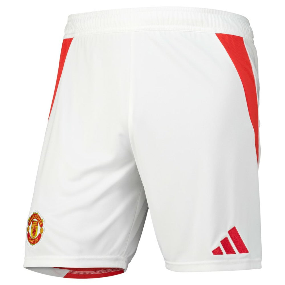 Adidas - Manchester United 2024/25 Home Replica AEROREADY Shorts - White