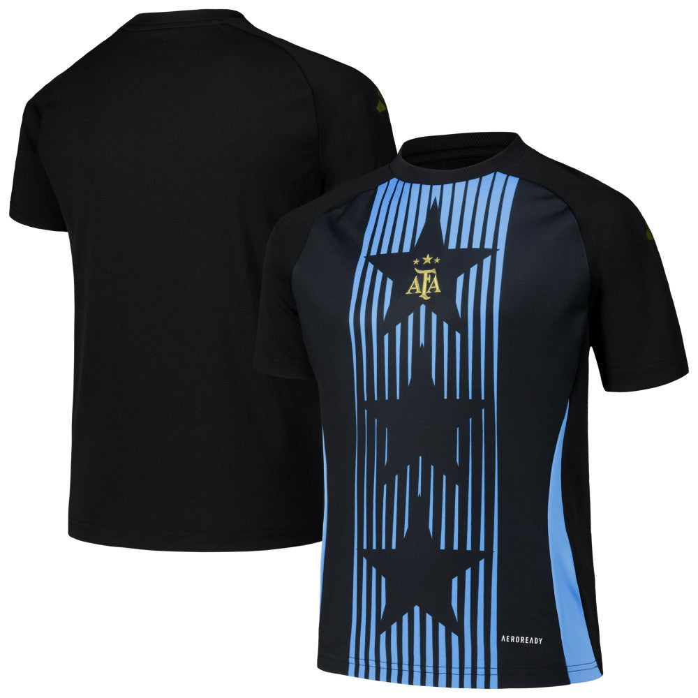 Adidas - Argentina National Team Youth 2024 Pre-Match Top - Black