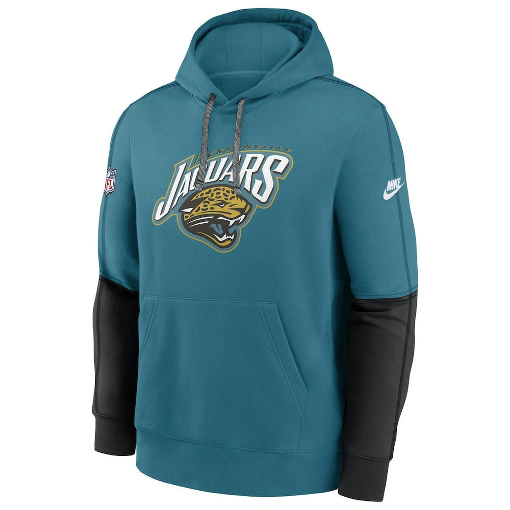 Jacksonville Jaguars Throwback Alternate Logo Team Issue Club Pullover Hoodie - Teal - Nike