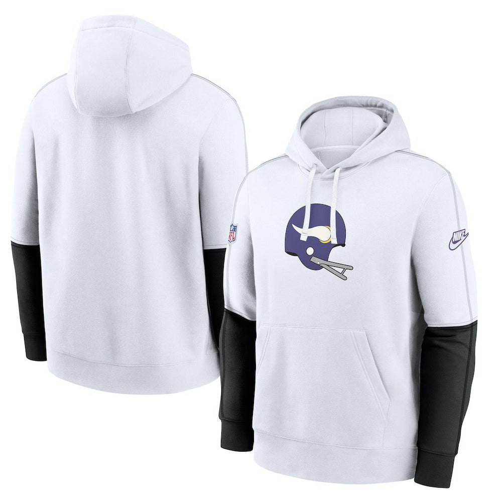 Minnesota Vikings Alternate Logo Club Pullover Hoodie - White - Nike