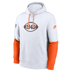 Cleveland Browns Throwback Logo Club Tri-Blend Pullover Hoodie - White - Nike
