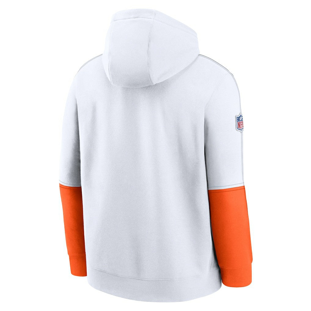 Cleveland Browns Throwback Logo Club Tri-Blend Pullover Hoodie - White - Nike