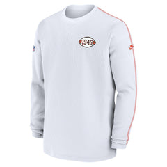 Cleveland Browns Alternate Logo Coach Long Sleeve Top - White - Nike
