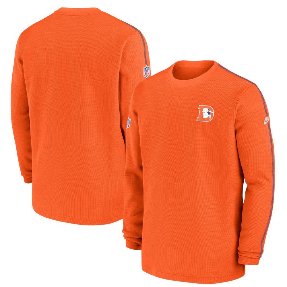 Denver Broncos Alternate Logo Coach Long Sleeve Top - Orange - Nike