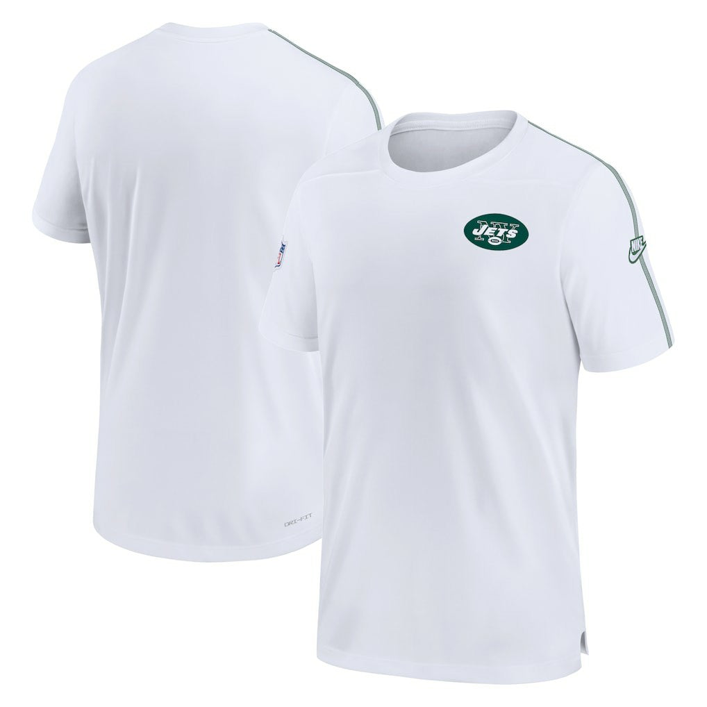 New York Jets Sideline Alternate Logo Coach Performance Top - White - Nike