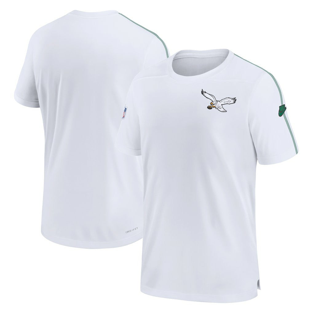 Philadelphia Eagles Sideline Alternate Logo Coach Performance Top - White - Nike