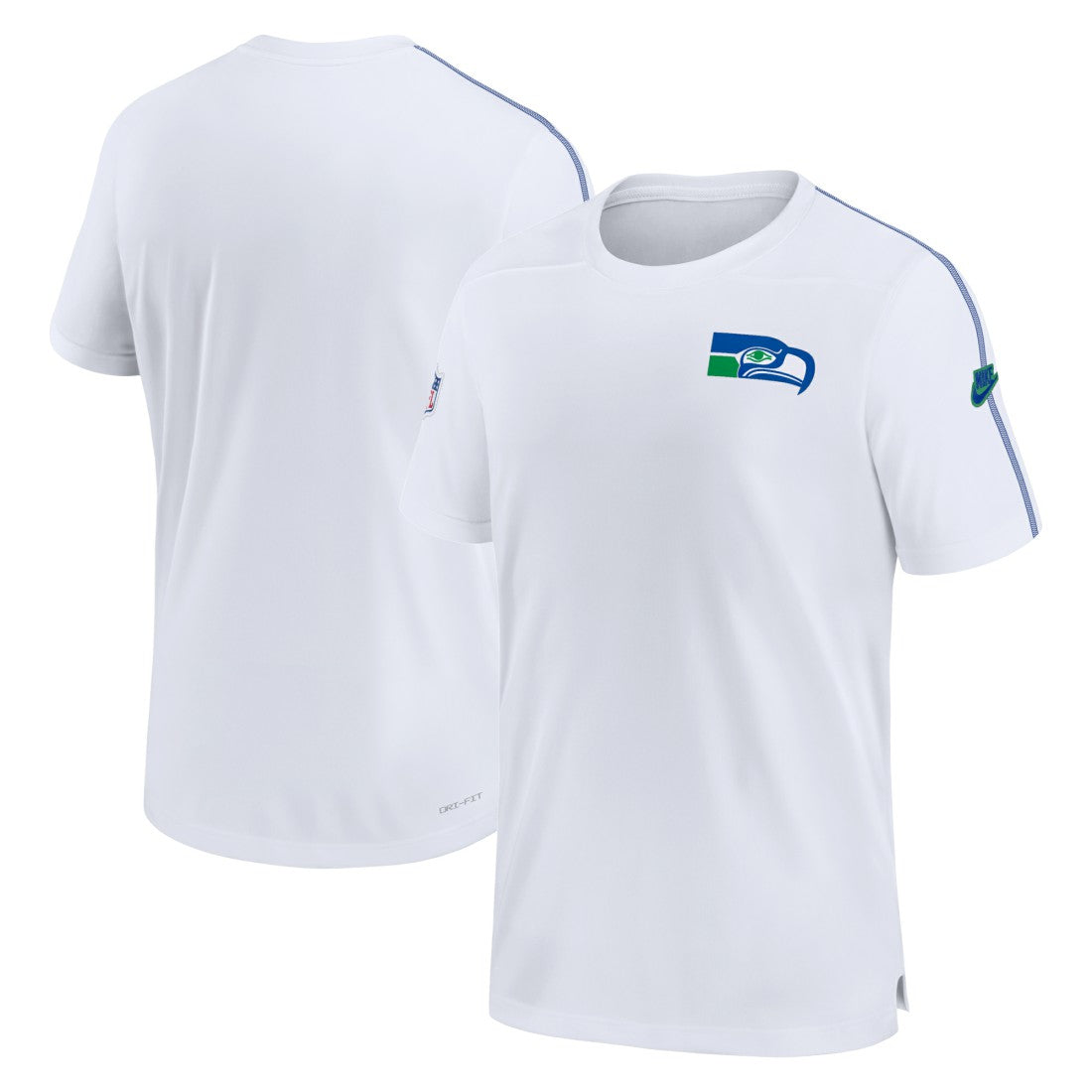 Seattle Seahawks Sideline Alternate Logo Coach Performance Top - White - Nike