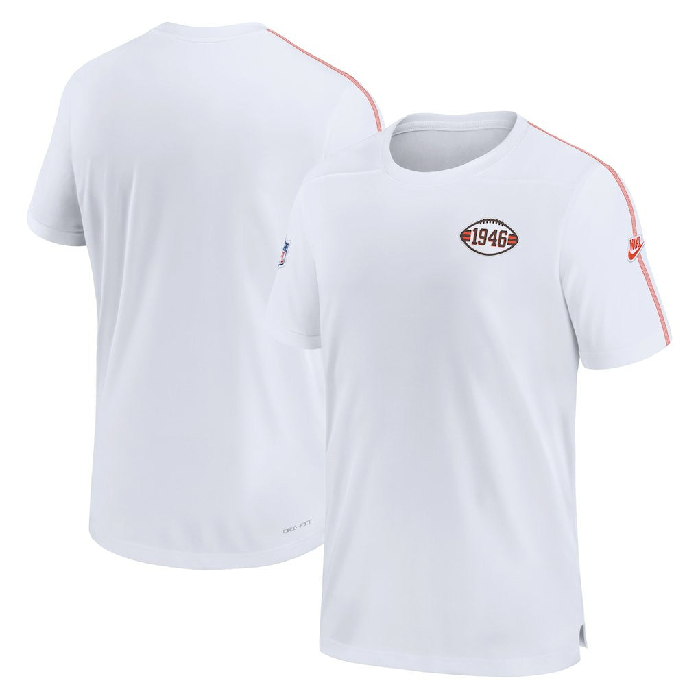 Cleveland Browns Sideline Alternate Logo Coach Performance T-Shirt - White - Nike