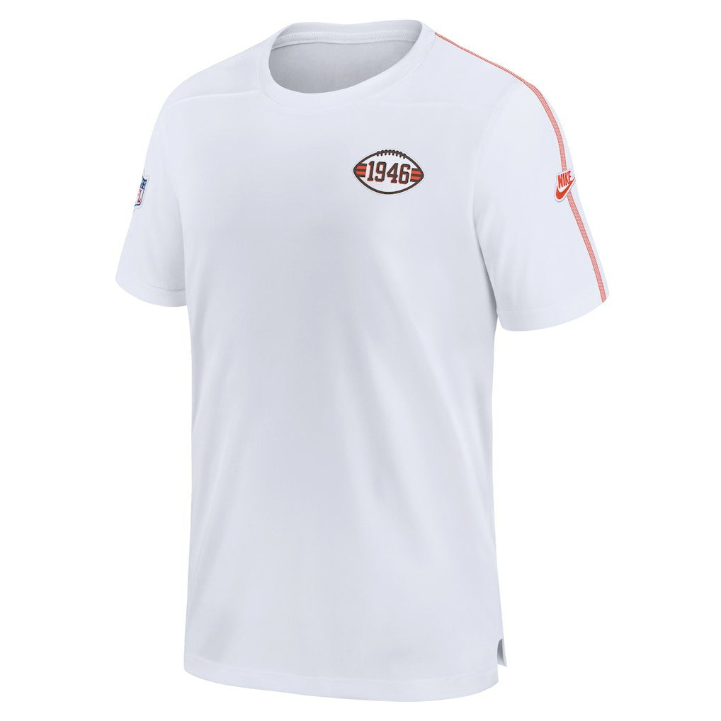 Cleveland Browns Sideline Alternate Logo Coach Performance T-Shirt - White - Nike