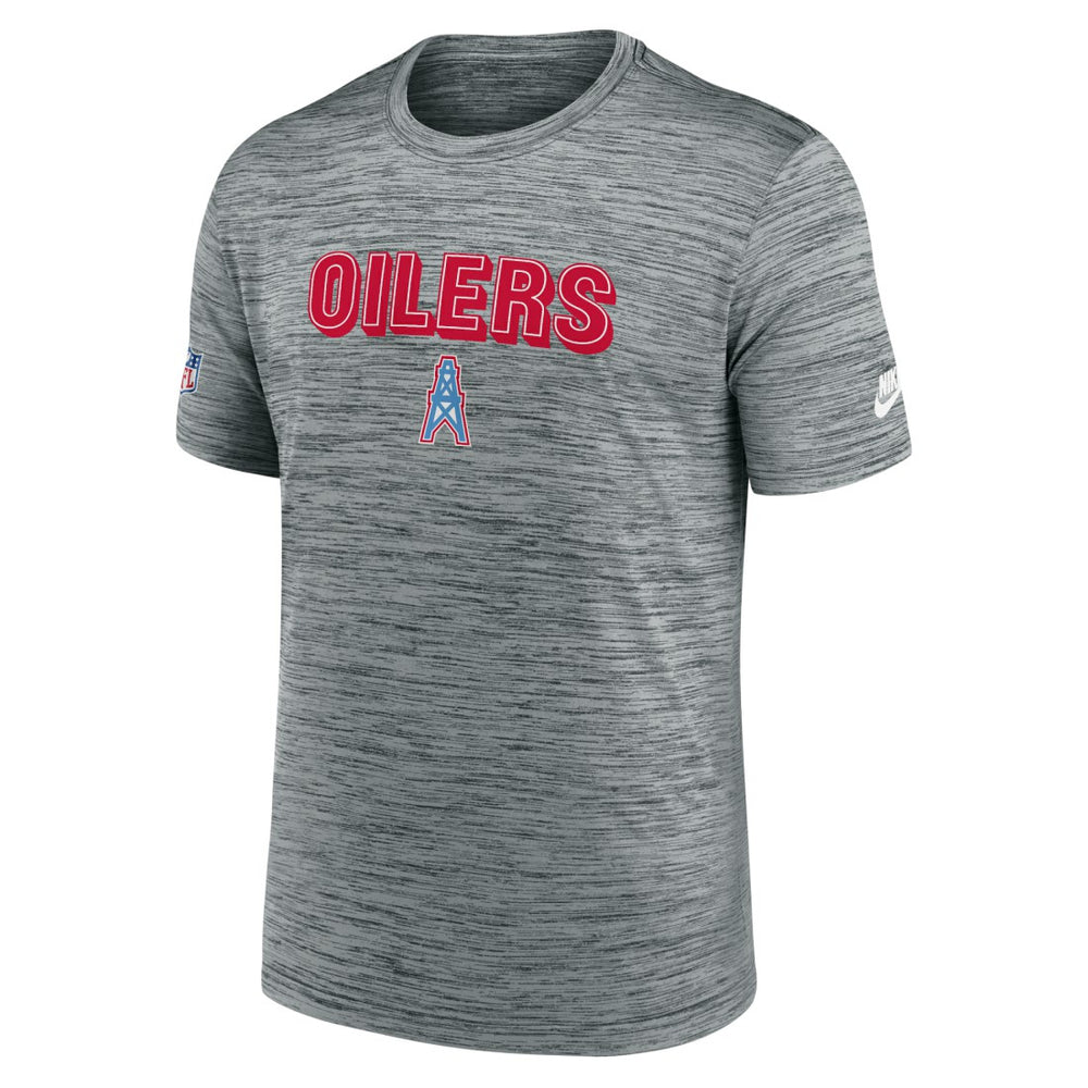 Tennessee Titans Sideline Velocity Throwback Logo Dri-FIT T-Shirt - Gray - Nike