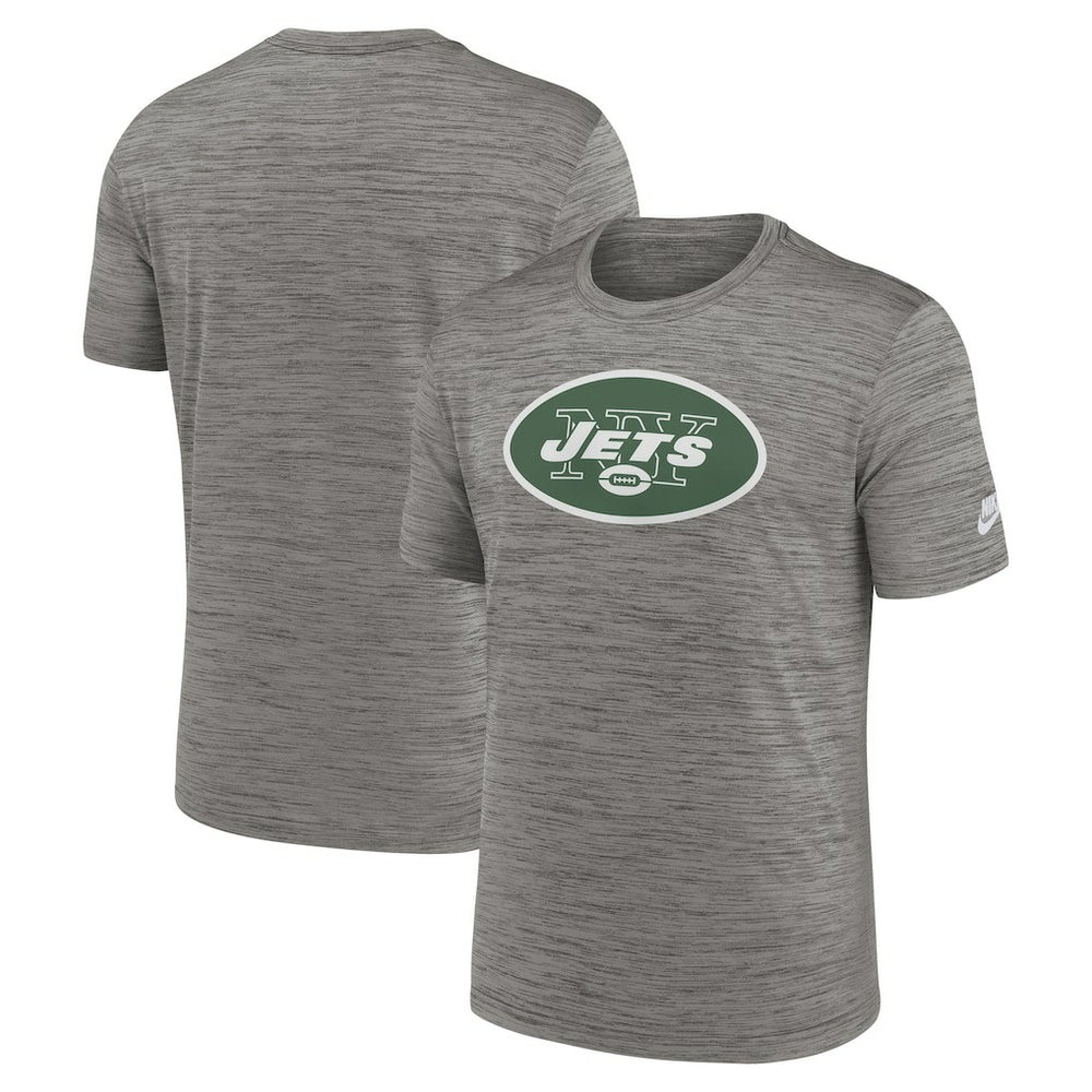 New York Jets Sideline Velocity Throwback Logo Dri-FIT T-Shirt - Gray - Nike
