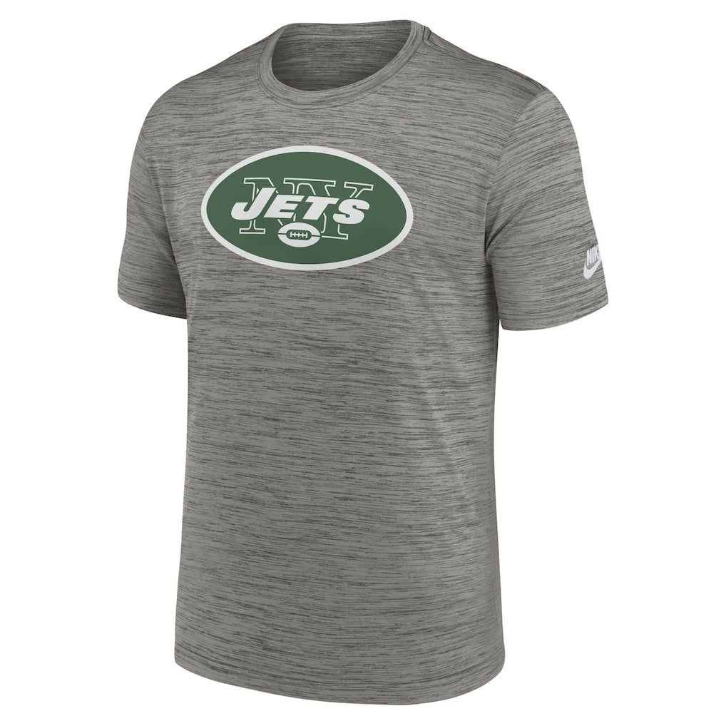 New York Jets Sideline Velocity Throwback Logo Dri-FIT T-Shirt - Gray - Nike