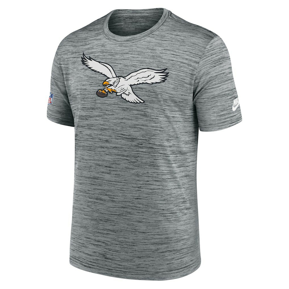Philadelphia Eagles Sideline Velocity Throwback Logo Dri-FIT T-Shirt - Gray - Nike