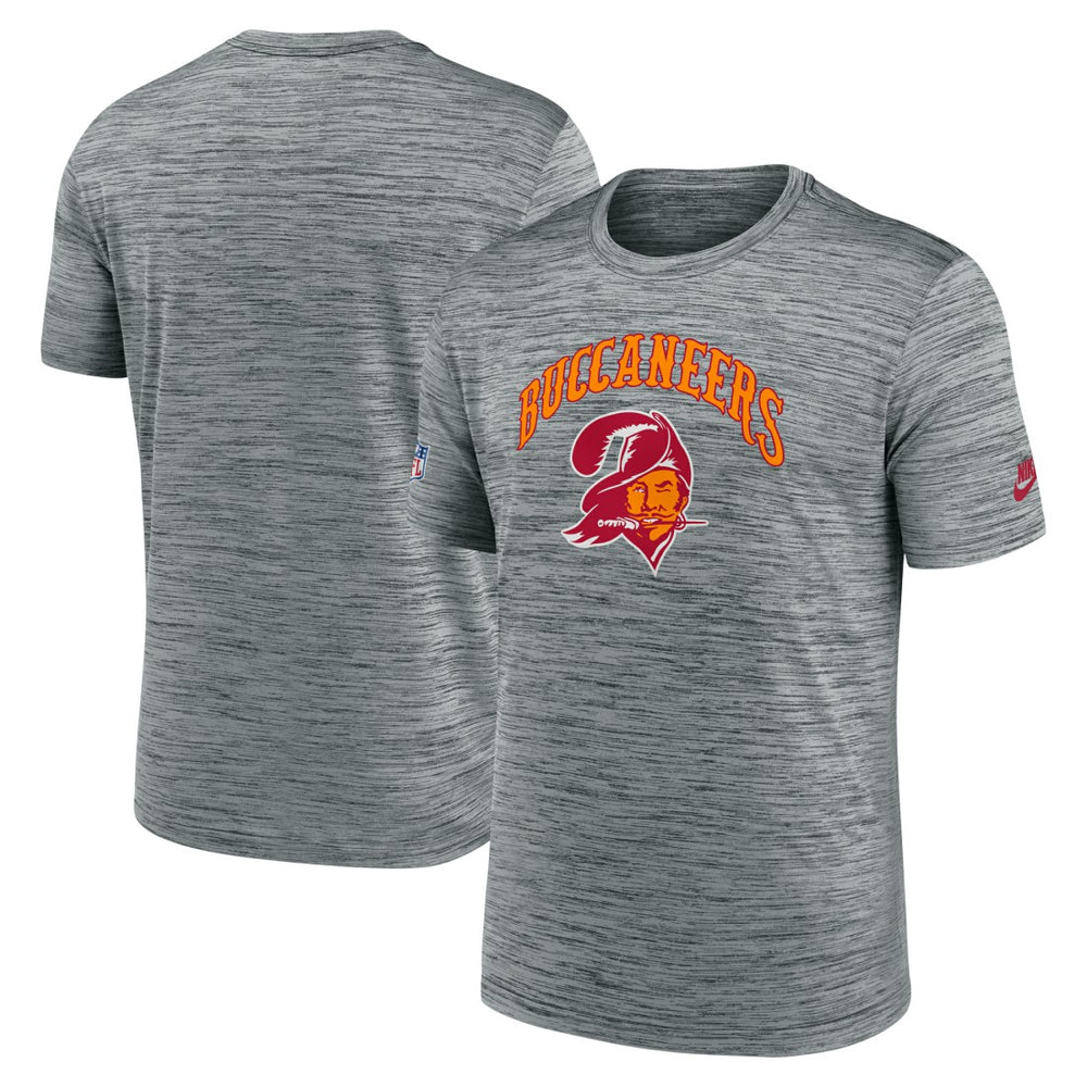Tampa Bay Buccaneers Sideline Velocity Throwback Logo Dri-FIT T-Shirt - Gray - Nike