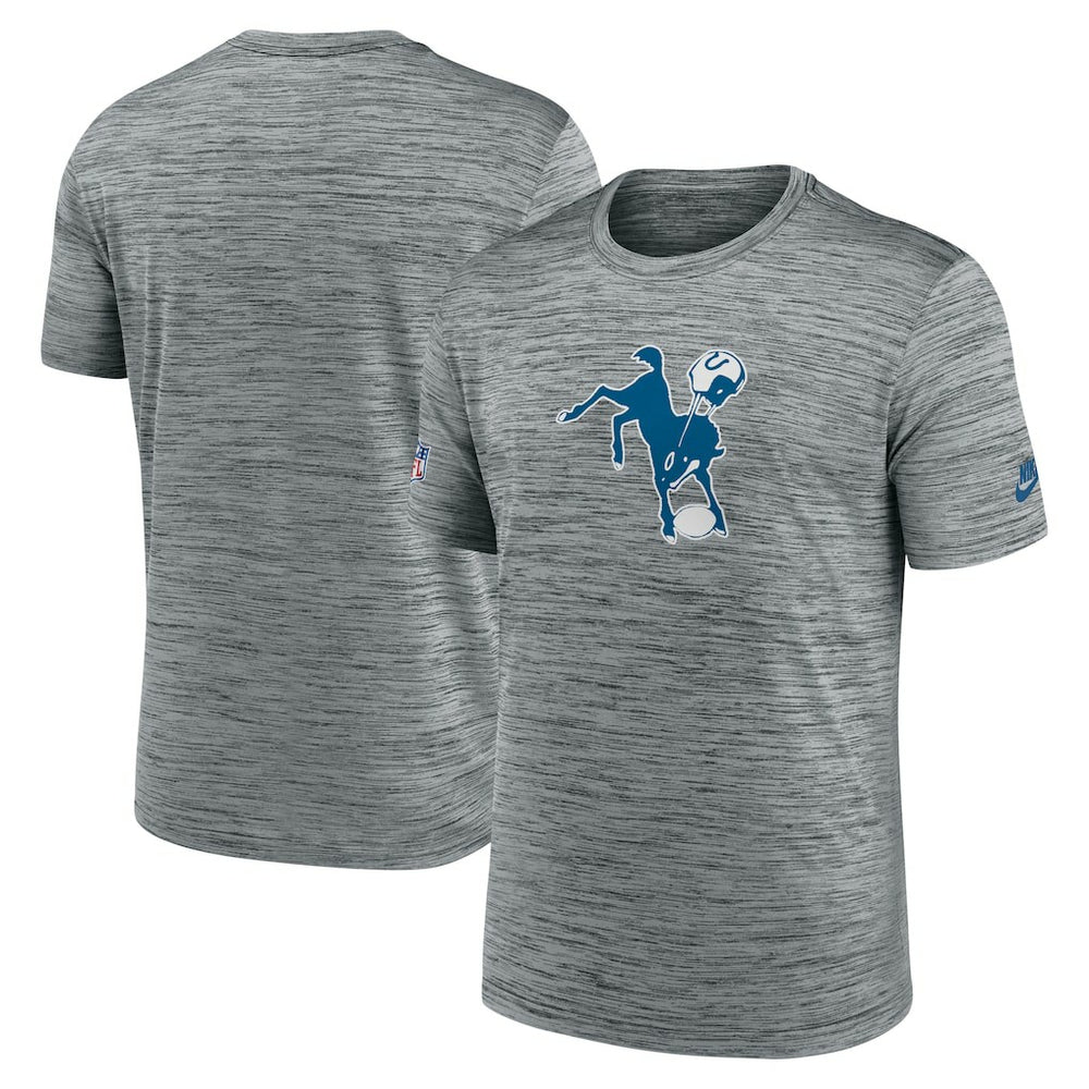 Indianapolis Colts Sideline Velocity Throwback Logo Dri-FIT T-Shirt - Gray - Nike