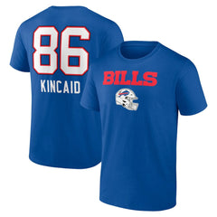 Dalton Kincaid Buffalo Bills Team Wordmark Player Name & Number T-Shirt - Royal - NFL