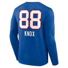 Dawson Knox Buffalo Bills Team Wordmark Player Name & Number Long Sleeve T-Shirt - Royal - NFL