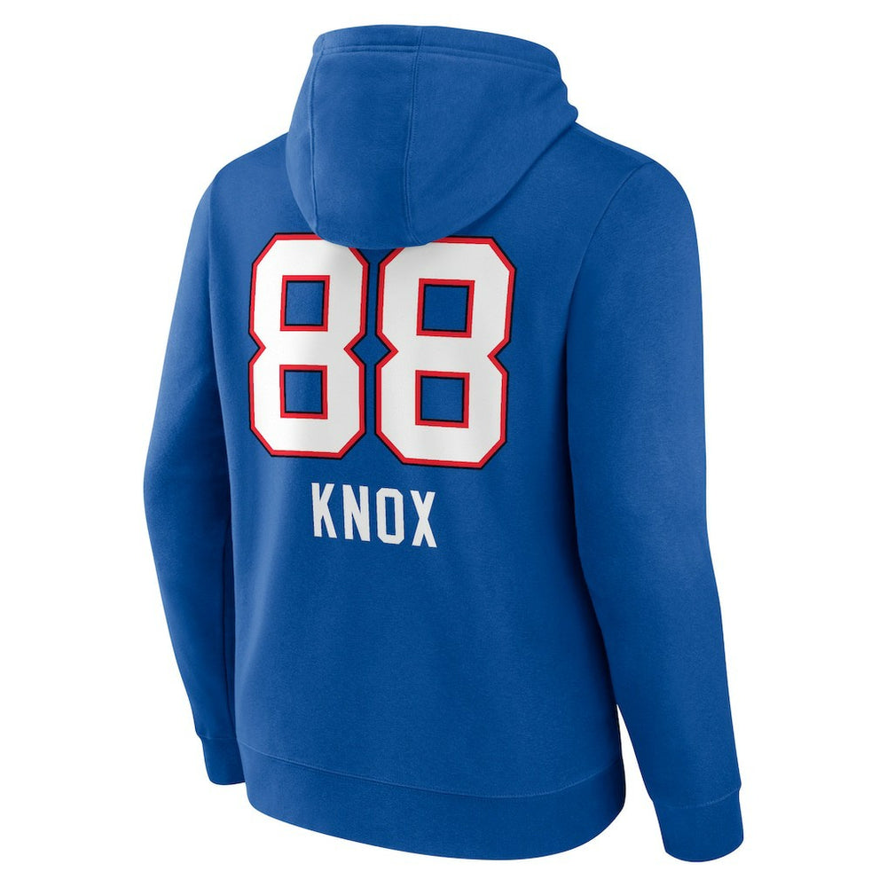 Dawson Knox Buffalo Bills Team Wordmark Player Name & Number Pullover Hoodie - Royal - NFL