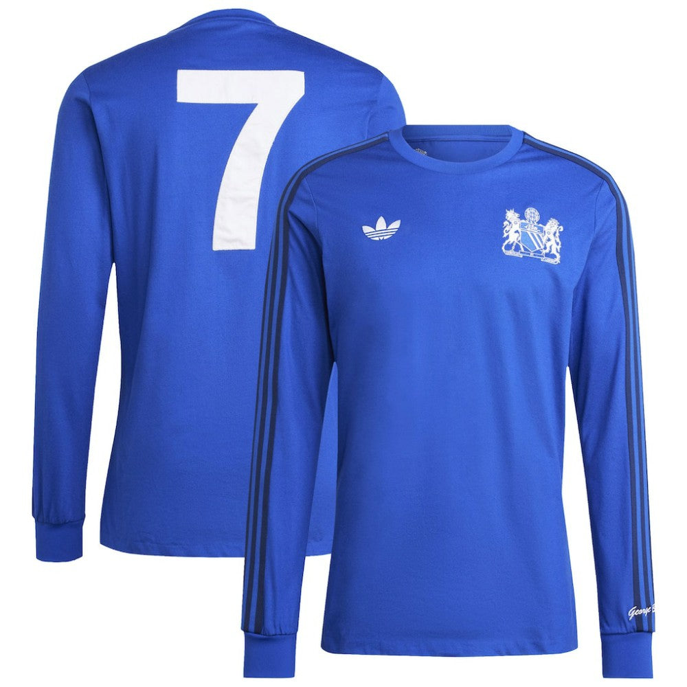 Adidas - Manchester United x George Best Originals Lifestyler Long Sleeve Jersey - Blue