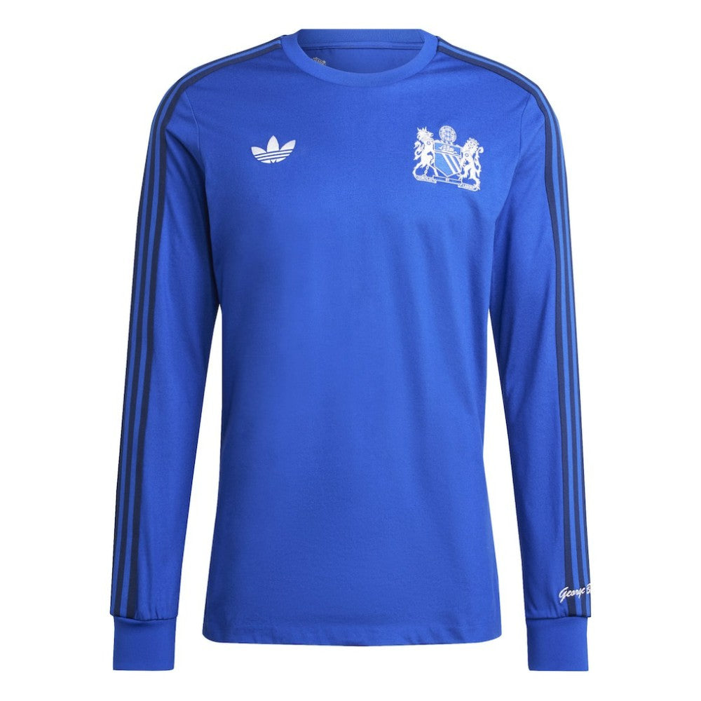 Adidas - Manchester United x George Best Originals Lifestyler Long Sleeve Jersey - Blue