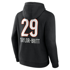 Cam Taylor-Britt Cincinnati Bengals Team Wordmark Player Name & Number Pullover Hoodie - Black - NFL