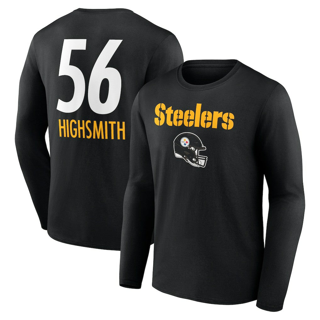 Alex Highsmith Pittsburgh Steelers Team Wordmark Player Name & Number Long Sleeve T-Shirt - Black - NFL