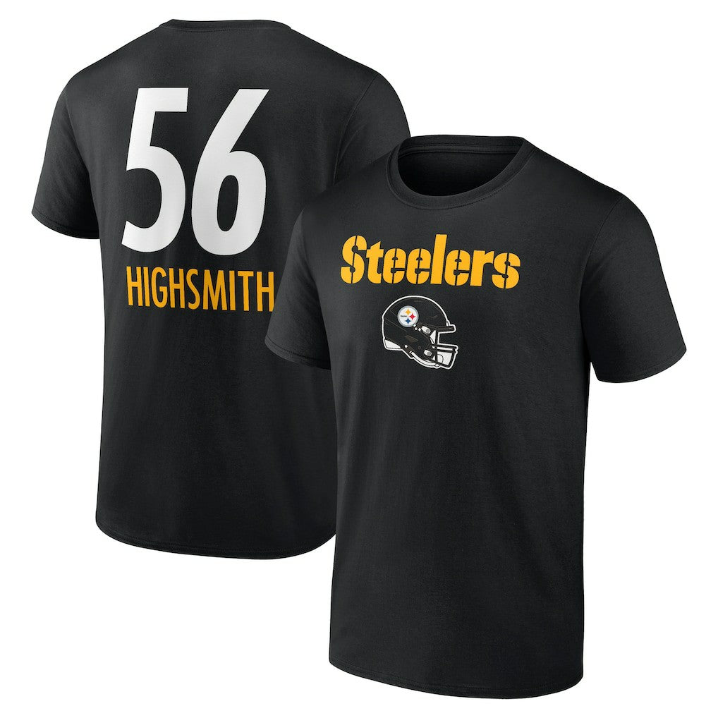 Alex Highsmith Pittsburgh Steelers Team Wordmark Player Name & Number T-Shirt - Black - NFL