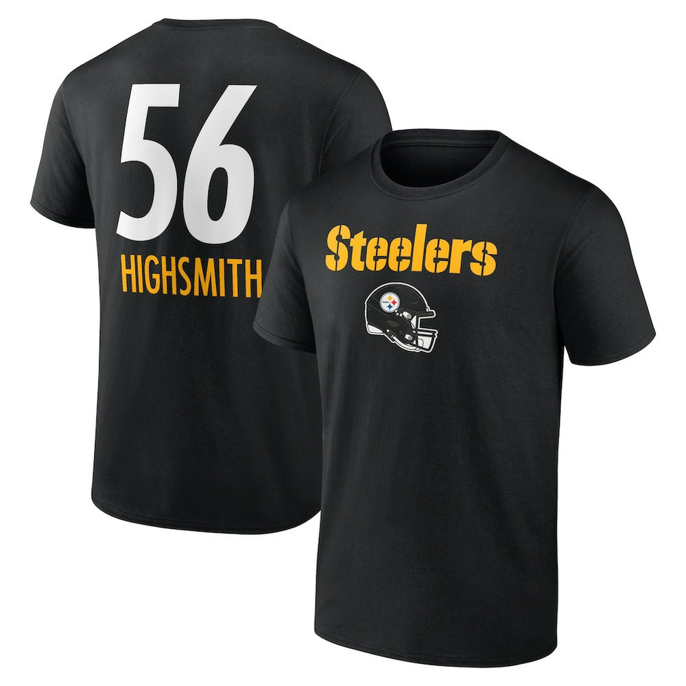 Alex Highsmith Pittsburgh Steelers Team Wordmark Player Name & Number T-Shirt - Black - NFL