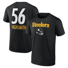 Alex Highsmith Pittsburgh Steelers Team Wordmark Player Name & Number T-Shirt - Black - NFL