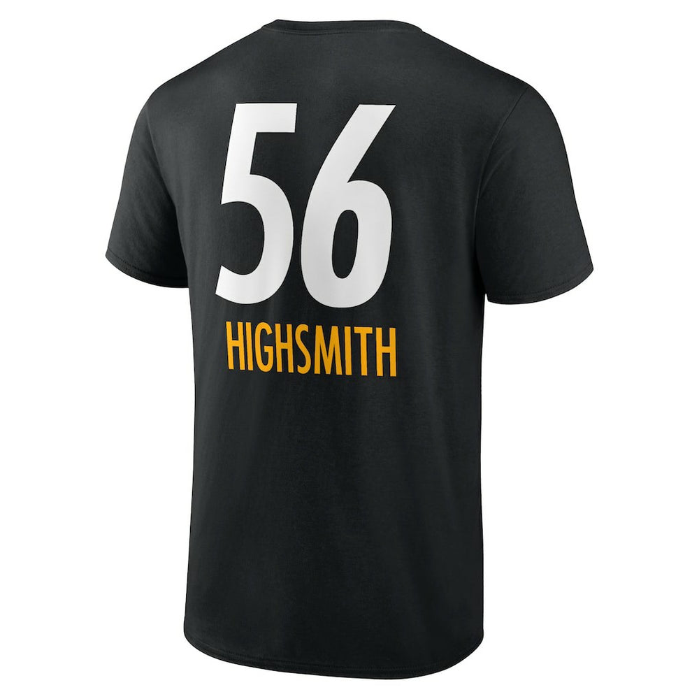 Alex Highsmith Pittsburgh Steelers Team Wordmark Player Name & Number T-Shirt - Black - NFL