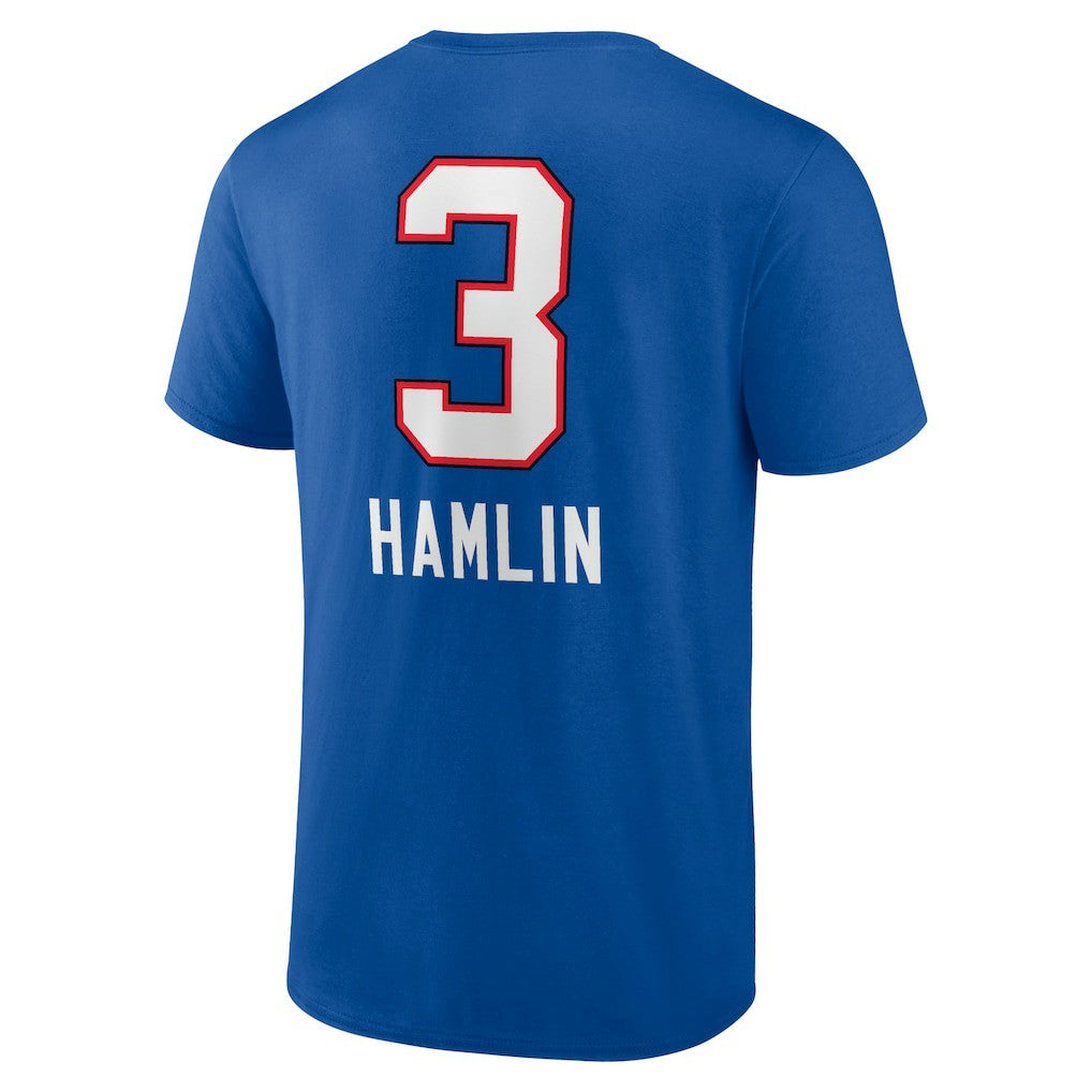 Damar Hamlin Buffalo Bills Team Wordmark Player Name & Number T-Shirt - Royal - NFL