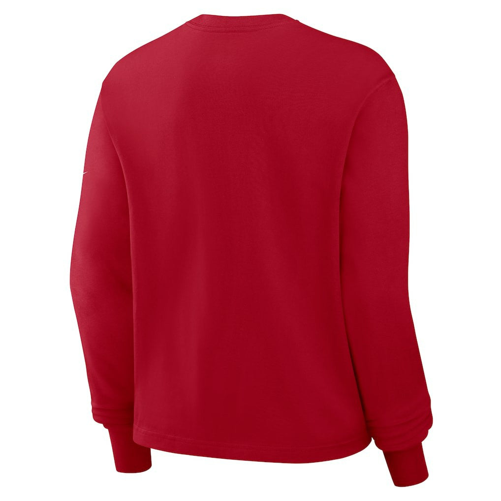 San Francisco 49ers Women's Boxy Long Sleeve T-Shirt - Scarlet - Nike