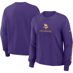 Minnesota Vikings Women's Boxy Long Sleeve T-Shirt - Purple - Nike