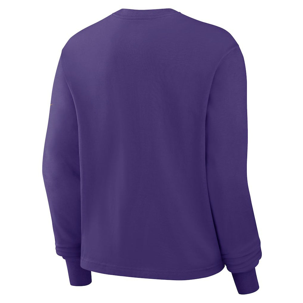 Minnesota Vikings Women's Boxy Long Sleeve T-Shirt - Purple - Nike